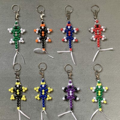 Lizard Keychain College Team Colors