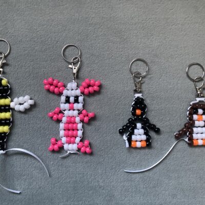 Bead Animal Keychain